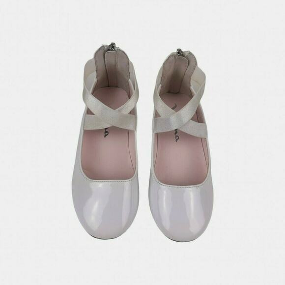 Nina Marissa White Patent Ballet Flats - Picture 1 of 10